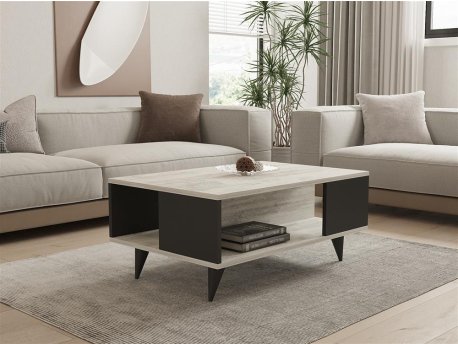 HOME LINE Sto za dnevnu sobu Seda Antik White Anthracite