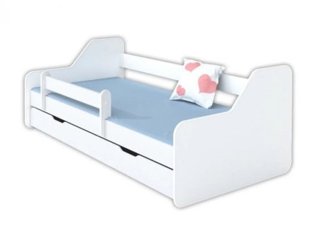 DIONE Krevet sa fiokom i dušekom 180x80cm Beli OUTLET