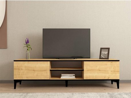HOME LINE TV polica Donat Sapphire Oak Black