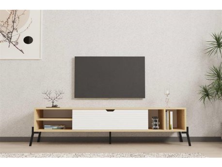 HOME LINE TV polica Ponza Sapphire Oak White