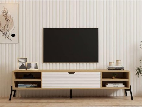 HOME LINE TV polica Santa Sapphire Oak White