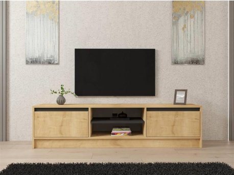 HOME LINE TV polica Pelen Sapphire Oak Anthracite
