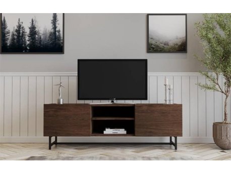 HOME LINE TV polica Wood Walnut