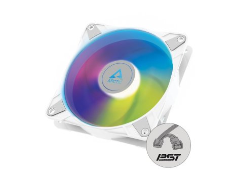 Arctic P12 PWM PST 120mm ventilator A-RGB beli ACFAN00254A