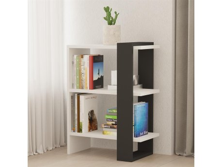 HOME LINE Polica za knjige Funda White Anthracite