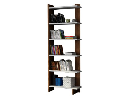 HANAH HOME Polica za knjige Order White Walnut