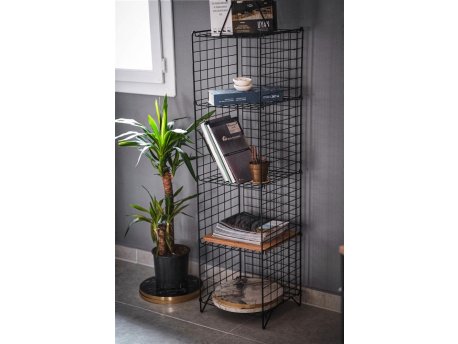 HOME LINE Polica za knjige Elvis Black