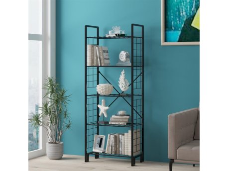 HOME LINE Polica za knjige Kane Black