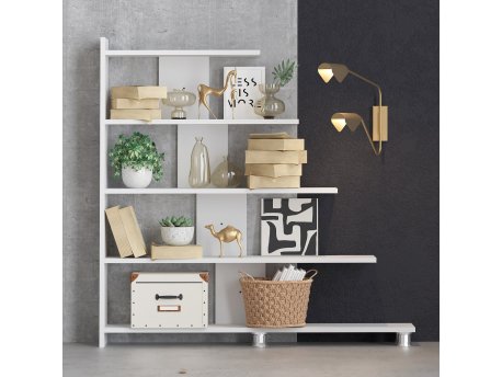 HANAH HOME Polica za knjige Reward White 1