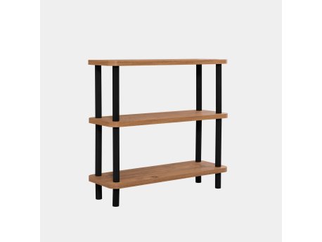 HANAH HOME Polica za knjige Step Black 1