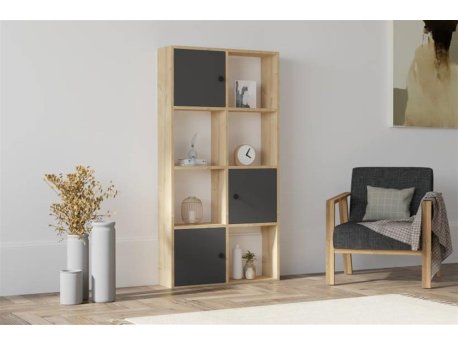 HOME LINE Polica za knjige Ena Sapphire Oak Anthracite