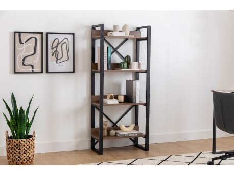 HANAH HOME Polica za knjige Adisa Walnut