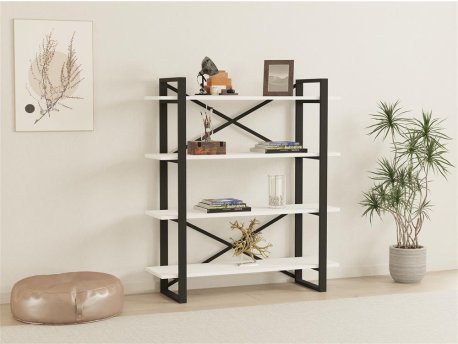 HOME LINE Polica za knjige Makro White