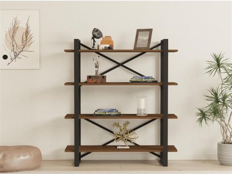 HOME LINE Polica za knjige Makro Walnut