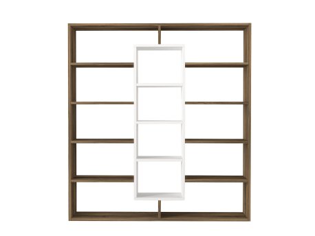 HANAH HOME Polica za knjige Ample Walnut White