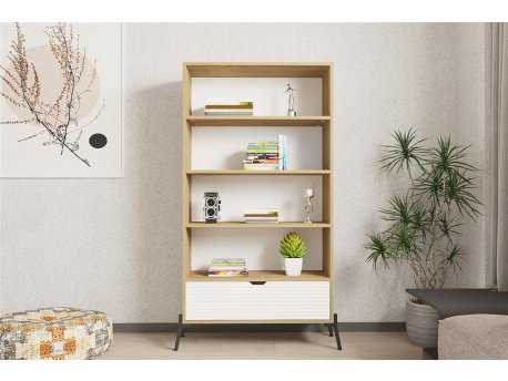 HOME LINE Polica za knjige Numana Sapphire Oak White