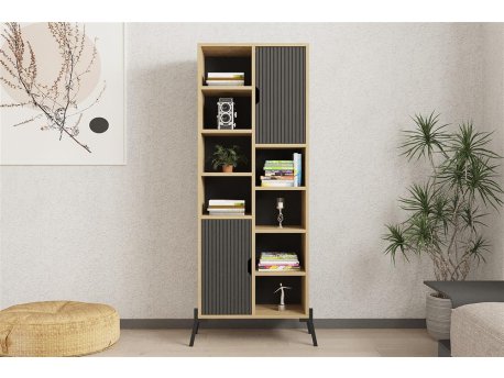 HOME LINE Polica za knjige Otranto Sapphire Oak Anthracite