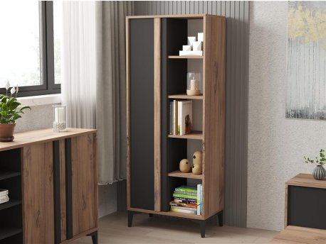 HOME LINE Polica za knjige Iraz Atlantic Pine Anthracite