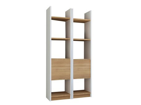 HANAH HOME Polica za knjige Esbi 102 White Teak