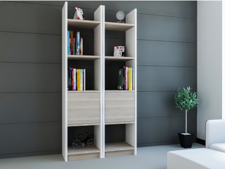 HANAH HOME Polica za knjige Esbi 102 White Cordoba