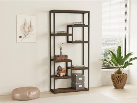 HOME LINE Polica za knjige Emina Walnut