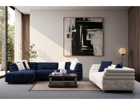 Atelier del Sofa Ugaona garnitura Boston Left Night Blue