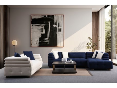 Atelier del Sofa Ugaona garnitura Boston Right Night Blue