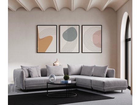 Atelier del Sofa Ugaona garnitura Floransa Light Grey
