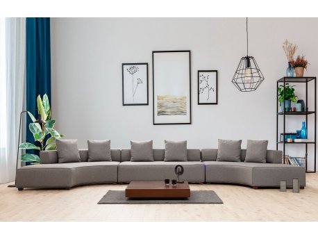 Atelier del Sofa Ugaona garnitura Gondol 3 (CHL SOL O3 CHL SAG) Grey