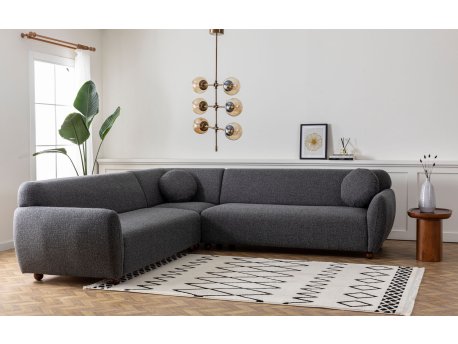 Atelier del Sofa Ugaona garnitura Eddy Corner 2 (3L C 3R) Dark Grey