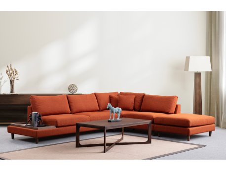 Atelier del Sofa Ugaona garnitura New Tulip With Pouf Orange