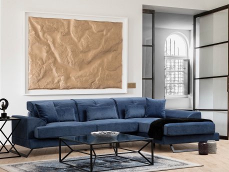 Atelier del Sofa Ugaona garnitura Frido Right (L3+Chl) Navy Blue