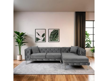 Atelier del Sofa Ugaona garnitura Como Eco Right Anthracite