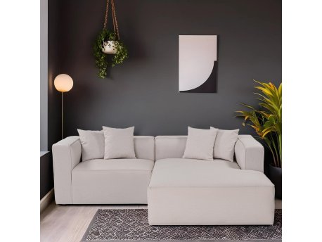 Atelier del Sofa Ugaona garnitura Mora XL Corner Left (CHLLeft 1R) Ecru