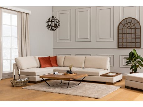 Atelier del Sofa Ugaona garnitura Tulip Corner Left Without Pouf Beige
