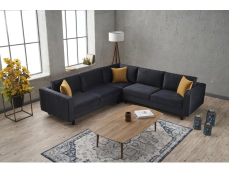 Atelier del Sofa Ugaona garnitura Kale Velvet Anthracite