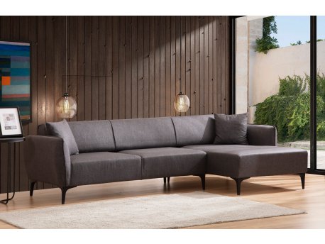 Atelier del Sofa Ugaona garnitura Belissimo Right Dark Grey