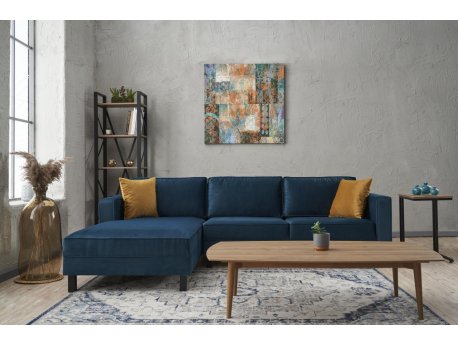 Atelier del Sofa Ugaona garnitura Kale Velvet Left Oil Green