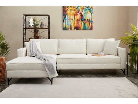 Atelier del Sofa Ugaona garnitura Berlin Left Cream Black