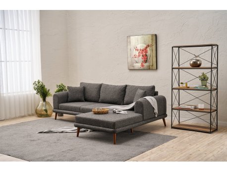 Atelier del Sofa Ugaona garnitura Seren Right Anthracite