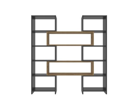 HANAH HOME Polica za knjige Poyraz Black