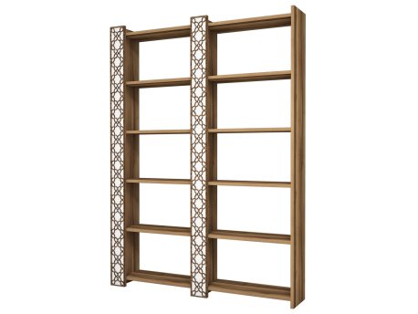 HANAH HOME Polica za knjige City 2 Walnut White