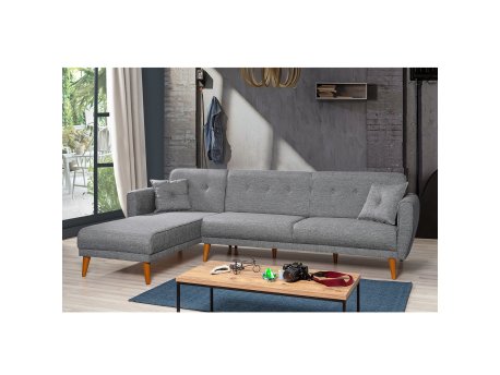 Atelier del Sofa Ugaona garnitura Aria Corner Dark Grey