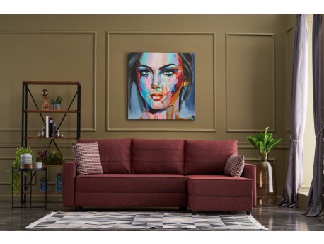 Atelier del Sofa Ugaona garnitura Ece Right Claret Red