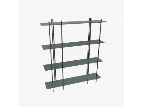 HANAH HOME Polica za knjige Moss Green Black