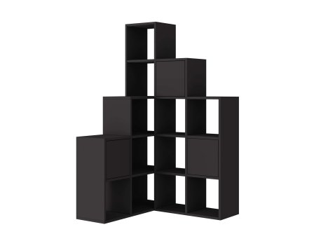 HANAH HOME Polica za knjige Paleo Black
