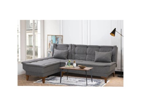 Atelier del Sofa Ugaona garnitura Santo Left Dark Grey