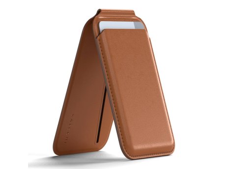 SATECHI Braon Vegan-Leather Magnetic Novčanik i držač za telefon