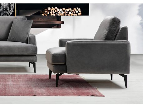 Atelier del Sofa Fotelja Papira Armchair Anthracite