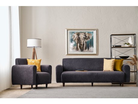 Atelier del Sofa Sofa i fotelja Noya Chenille Anthracite